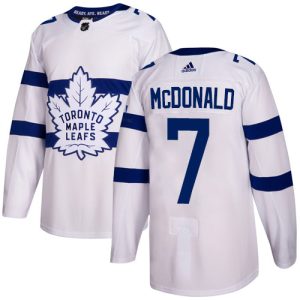 Herren Toronto Maple Leafs Eishockey Trikot Lanny McDonald #7 Authentic Weiß 2018 Stadium Series